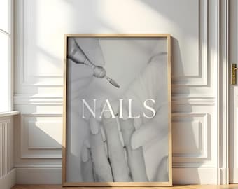 Nail Salon Decor, Nail Wall Art, Digital Download, Nail Tech Gifts, Salon Prints, Beauty Studio Decor, Nail Poster Art