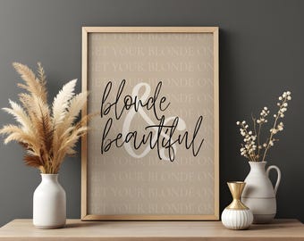 Hair Salon Decor, Beauty Salon Wall Art, Hairstylist Gift, Hairdresser Print, Salon Decor, Hair Quotes