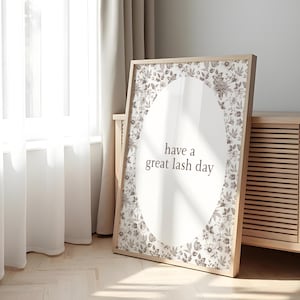 Lash Studio-dekor, väggkonst för franskonstnär, present till franstekniker, dekor för skönhetssalong, ögonfranstryck för fransrum