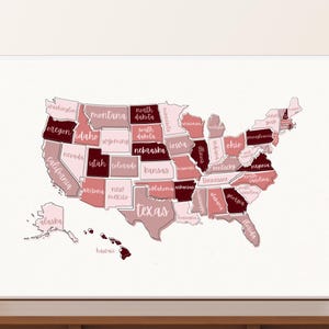 Karte von USA | Uns Karte | Druckbare Karte von USA | USA Landkarte Silhouette | USA Stadt-Karte | Anstecknadel USA Karte |
