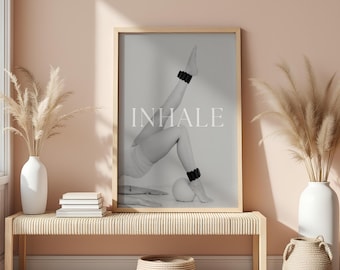Pilates Studio Decor, Inspirational Wall Art, Fitness Gift, Pilates Poster, Home Gym Decor, Motivational Print