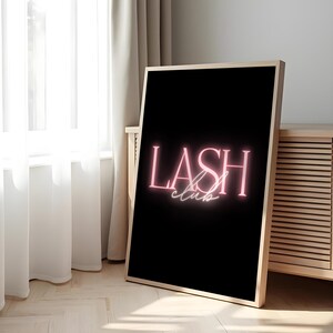 Lash Studio Decor, Lash Artist Wall Art, Lash Tech Gift, Beauty Salon Decor, Eyelash Print for Lash Room