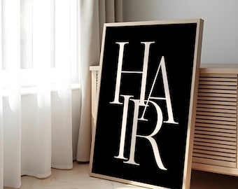 Hair Salon Decor, Beauty Salon Wall Art, Hairstylist Gift, Hairdresser Print, Salon Decor, Hair Quotes