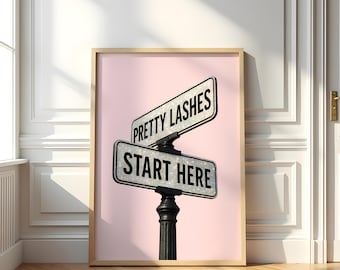 Lash Studio Decor, Lash Artist Wall Art, Lash Tech Gift, Beauty Salon Decor, Eyelash Print for Lash Room