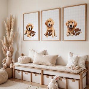 Golden Retriever Nursery Art - Puppy Wall Decor - Kids Room Decor - Nursery Wall Decor - Printable Dog Art - Baby Shower Gift