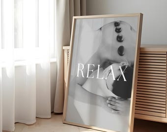 Massage Therapy Art Print: Wellness Studio Decor