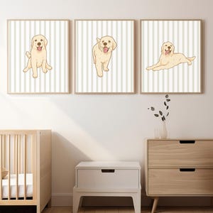 Golden Retriever Print | Dog Nursery Decor | Golden Retriever Art | Dog Print | Kid Room Wall Art | Golden Retrievers Printable