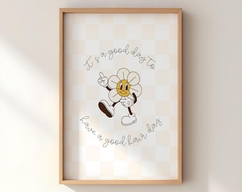 Hair Salon Decor, Beauty Salon Wall Art, Hairstylist Gift, Hairdresser Print, Salon Decor, Hair Quotes