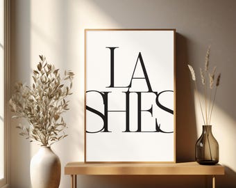 Lash Room Decor: Eyelashes Print, Lash Salon Wall Art