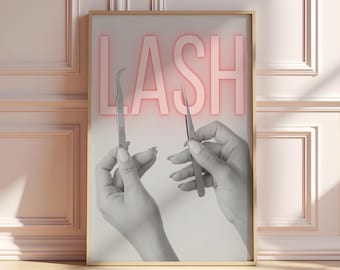 Lash Studio Decor Print: Eyelash Artist Wall Art
