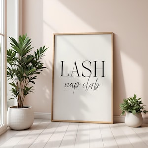 Lash Studio Decor, Lash Artist Wall Art, Lash Tech Gift, Beauty Salon Decor, Eyelash Print for Lash Room