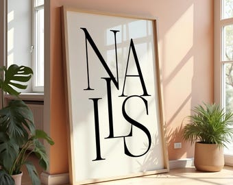Nail Salon Decor, Nail Wall Art, Digital Download, Nail Tech Gifts, Salon Prints, Beauty Studio Decor, Nail Poster Art