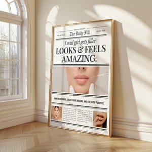 Decoración de pared para spa médico / Póster de Botox / Decoración para esteticistas / Arte para clínicas estéticas / Regalo para enfermeras inyectoras / Decoración para salones de belleza / Arte para spas médicos imagen 1