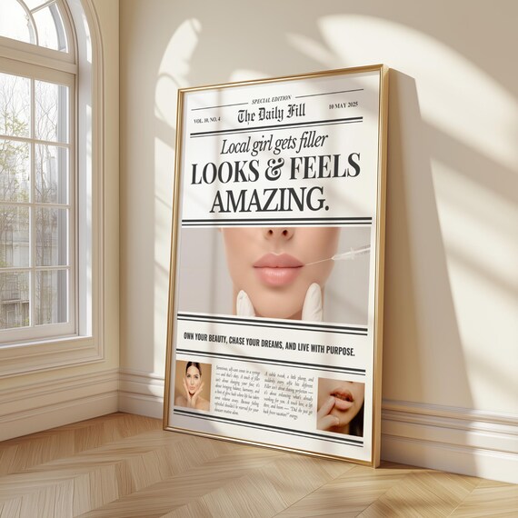 Med Spa Wall Art | Botox Poster | Esthetician Decor | Aesthetic Clinic Art | Nurse Injector Gift | Beauty Salon Decor | Medical Spa Art