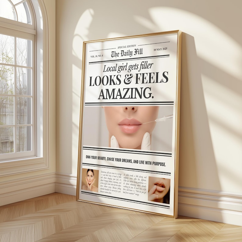Decoración de pared para spa médico / Póster de Botox / Decoración para esteticistas / Arte para clínicas estéticas / Regalo para enfermeras inyectoras / Decoración para salones de belleza / Arte para spas médicos imagen 1