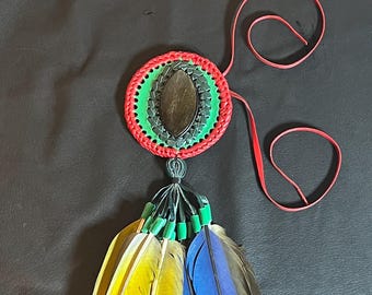 Single Obsidian Macaw Hair tie