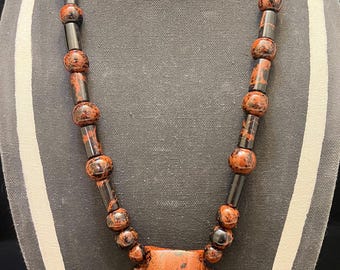 Malinaltepec Red Obsidian Necklace