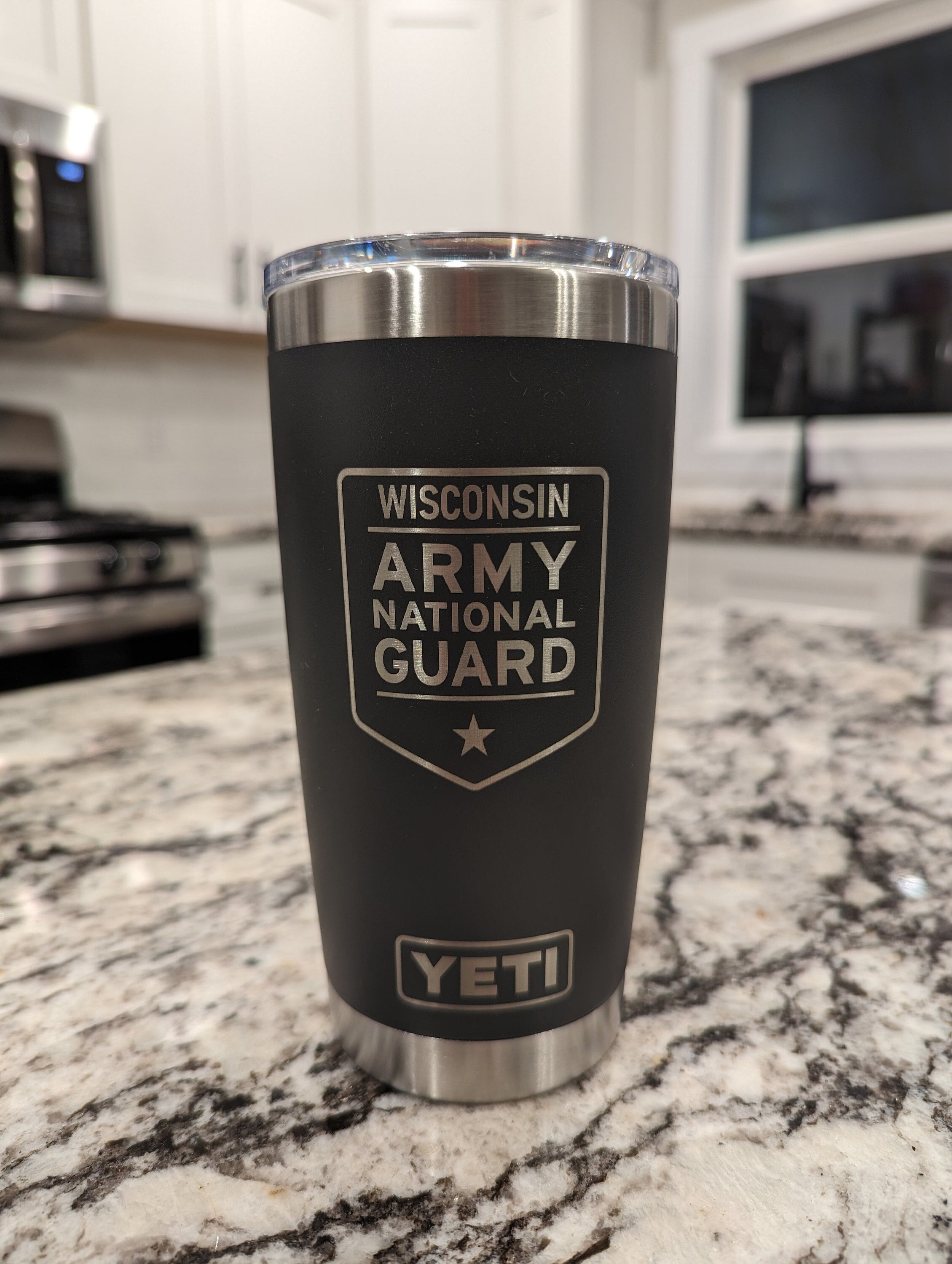 30oz Yeti Wisconsin Badgers Engraved Stainless Steel Thermos