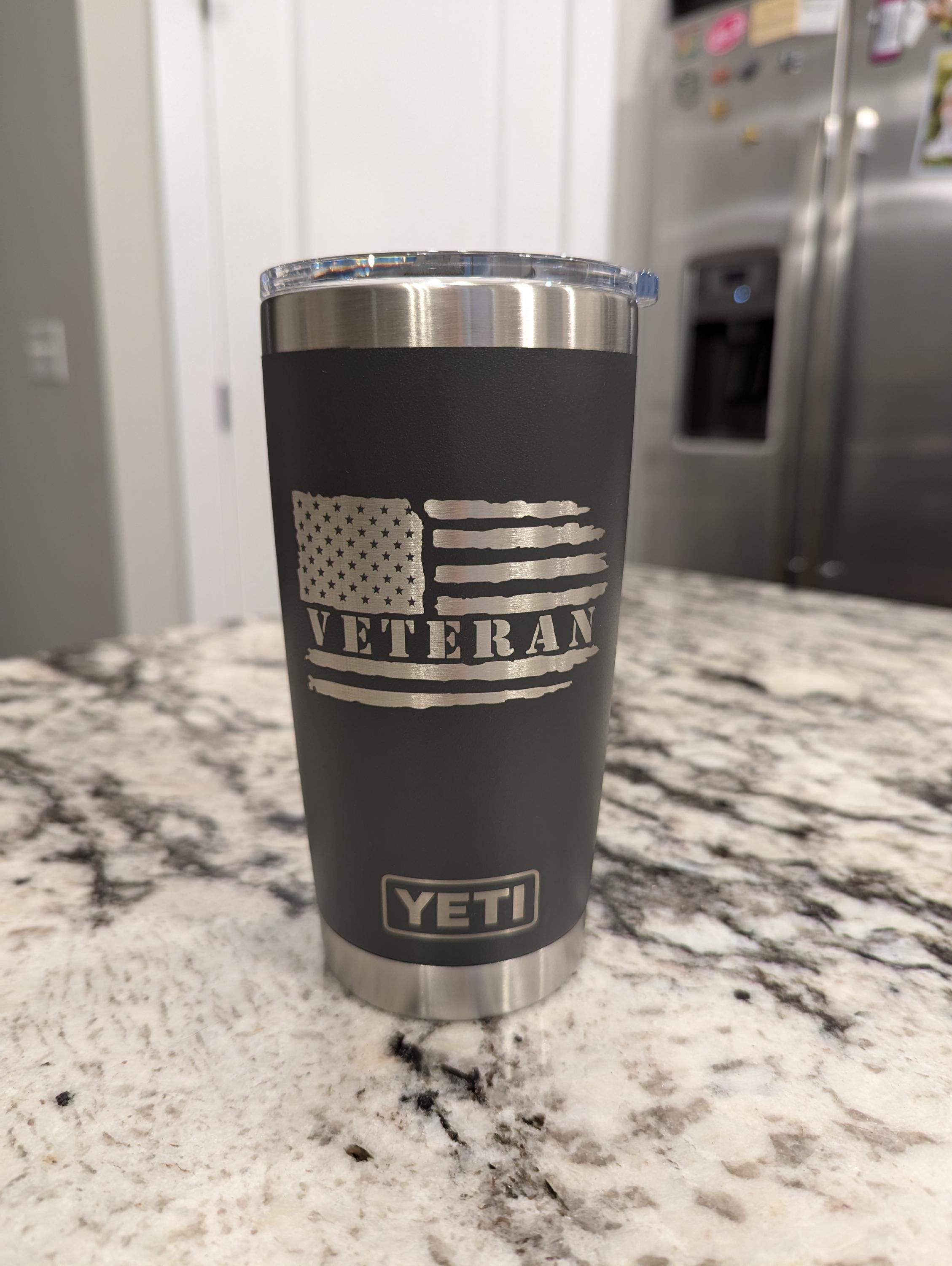 Yeti, 20oz Tumbler: American Flag Veteran - Etsy