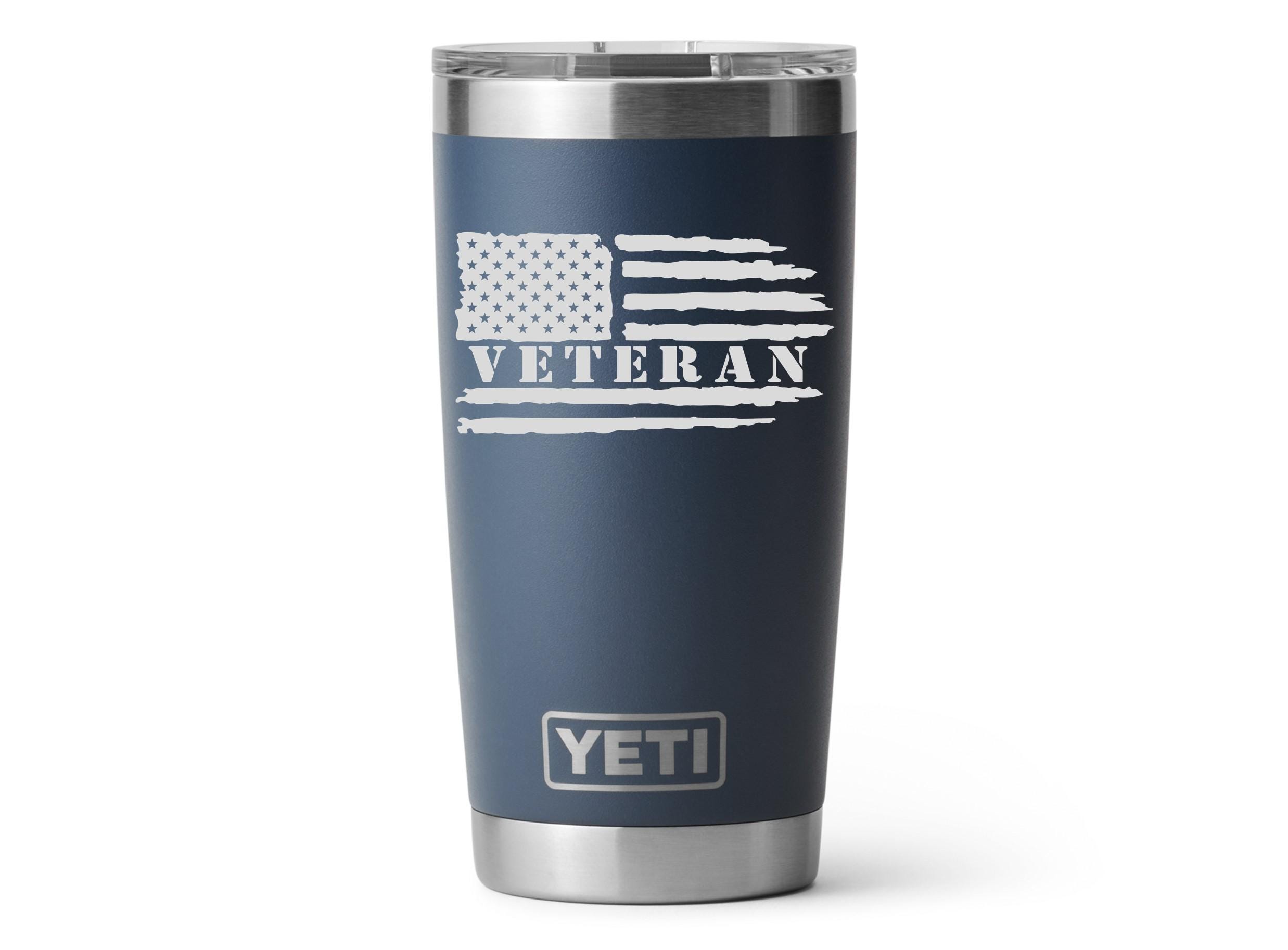 Yeti, 20oz Tumbler: American Flag Veteran - Etsy