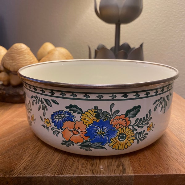 Enamel Serving Bowl Etsy