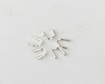 10 st. kabelfinger i sterlingsilver, 0,5 mm 0,8 mm smyckesdetaljer för smyckestillverkning i grossistledet