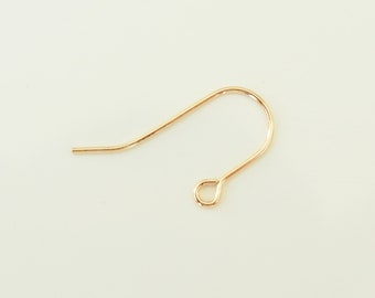 2 pairs 14K Gold Filled Ear Wires with Open Loops, Earring Findings for Jewelry Making