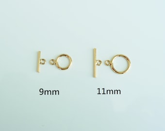 14K Gold Filled Toggle Clasp for Jewelry Making, 9mm 11mm, Jewelry findings bulk wholesale