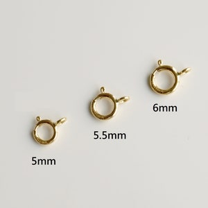 5pcs 14K Gold Filled Spring Ring Clasp, 5mm/5.5mm/6mm, Clasps for Jewelry Making, Jewelry findings bulk wholesale