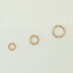 10pcs 14K Gold Filled Open Jump Rings, 2mm/3mm/4mm/5mm/6mm, Gold Filled Findings, Supplies for Jewelry Making, Jewelry Findings Wholesale