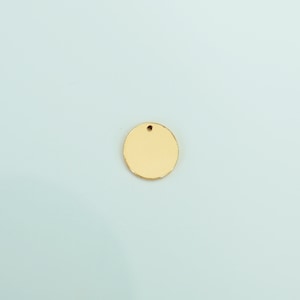2pcs 14K Gold Filled Round Tag Disc, Thick Blank Stamping Tags 9mm x 0.8mm