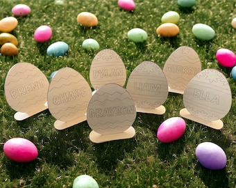 Personalized DIY Easter Egg Kit with Paint, Brush, and Egg Stand