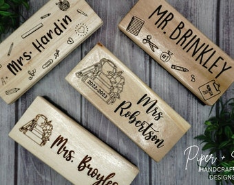 Custom White Board/Chalk Board Erasers - Laser Engraved and Personalized