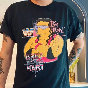 Bret &quot;Hitman&quot; Hart - T-shirt ras du cou unisexe épais