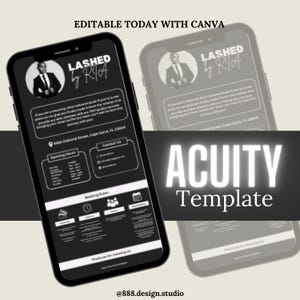Plantilla de programación de Acuity, plantilla de programación de Acuity para peluqueros, técnicos de uñas, técnicos de pestañas, trenzadores, maquilladores, plantillas de libros de Acuity