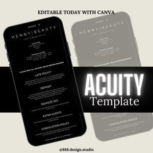 Acuity Scheduling Template - Acuity Template - Acuity Scheduling Template Lash Tech - Acuity Lash Tech - Booking Site - Acuity Banners
