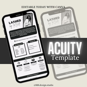 Acuity Scheduling Template - Acuity Template - Acuity Scheduling Template Lash Tech - Acuity Lash Tech - Booking Site - Acuity Banners