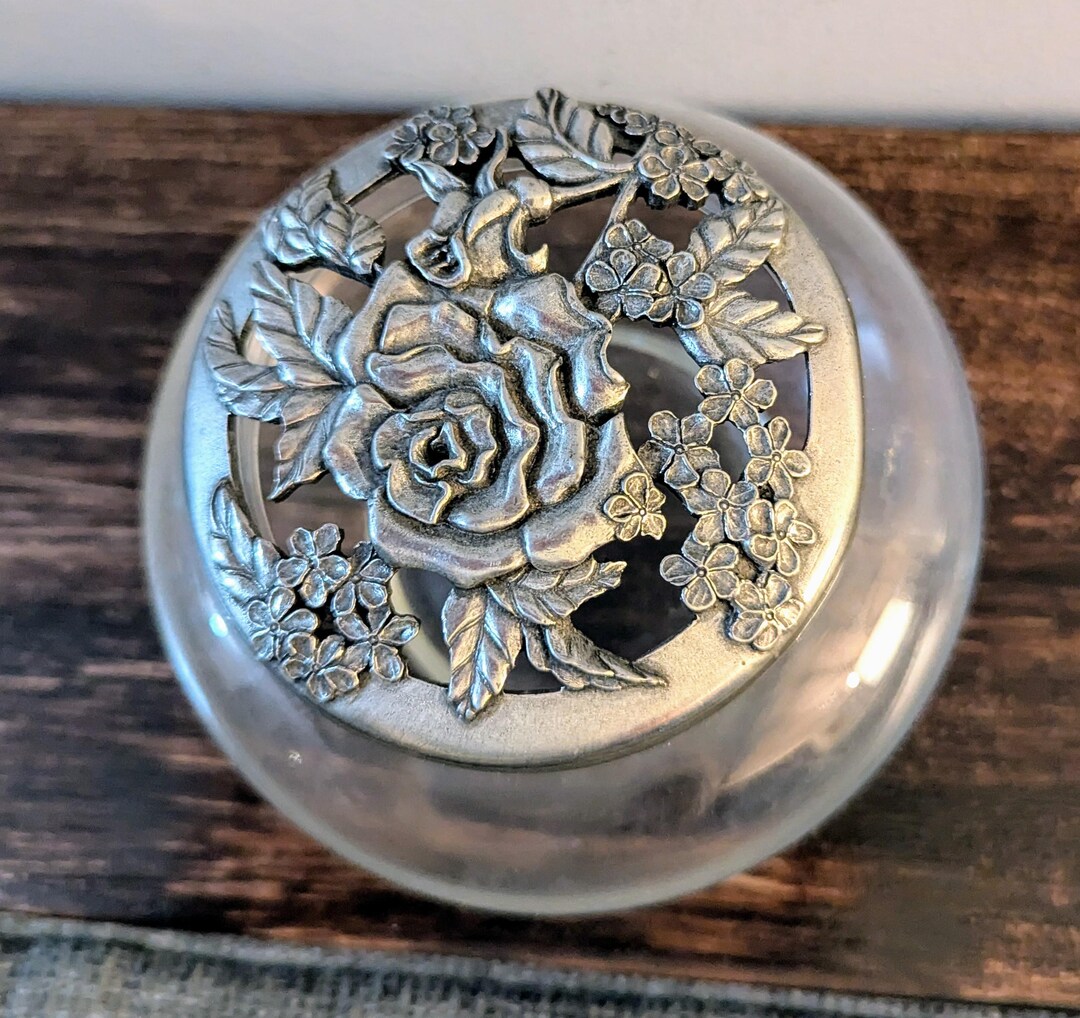 Coupelle à Pot-pourri – Étain – Motif Goéland – Déco Vintage