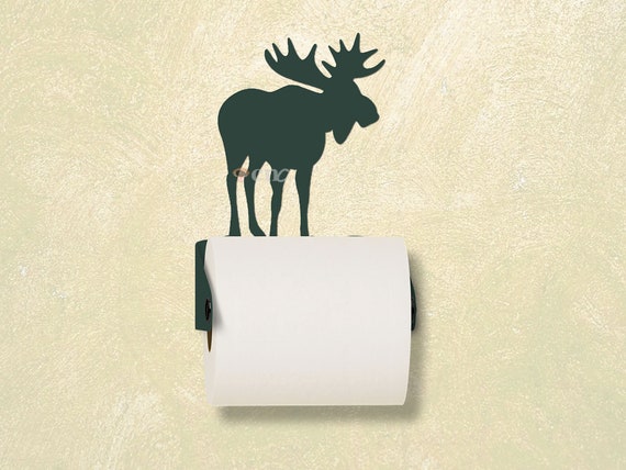 Metal Wall Mount Bull Moose Rustic Toilet Paper Tissue Holder Metal Wall Mount Bull Moose Rustic Toilet Paper Tissue Holder