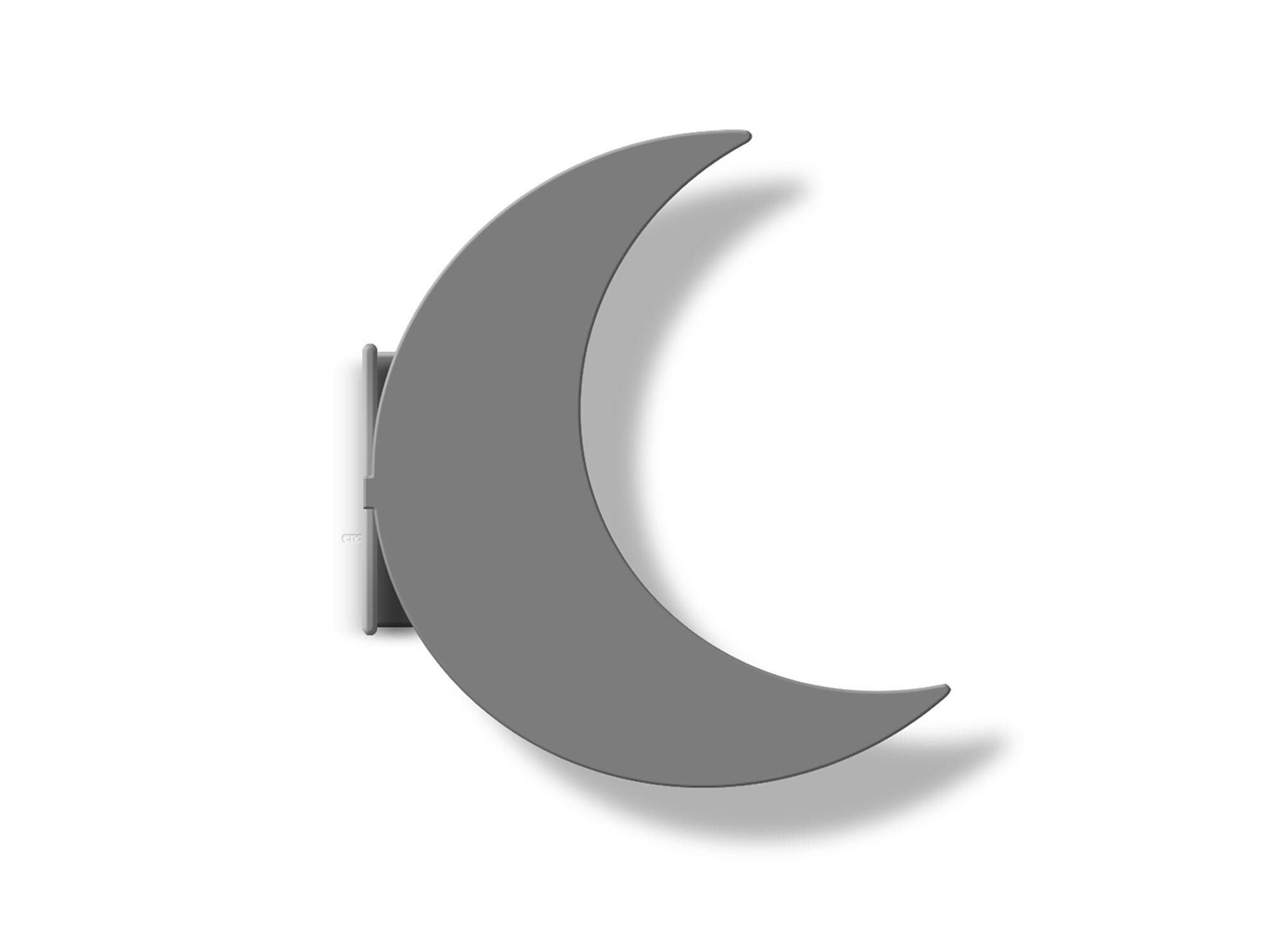 Crescent Moon Curtain Rod Holder: Metal Drapery Bracket, Rust Patina ...