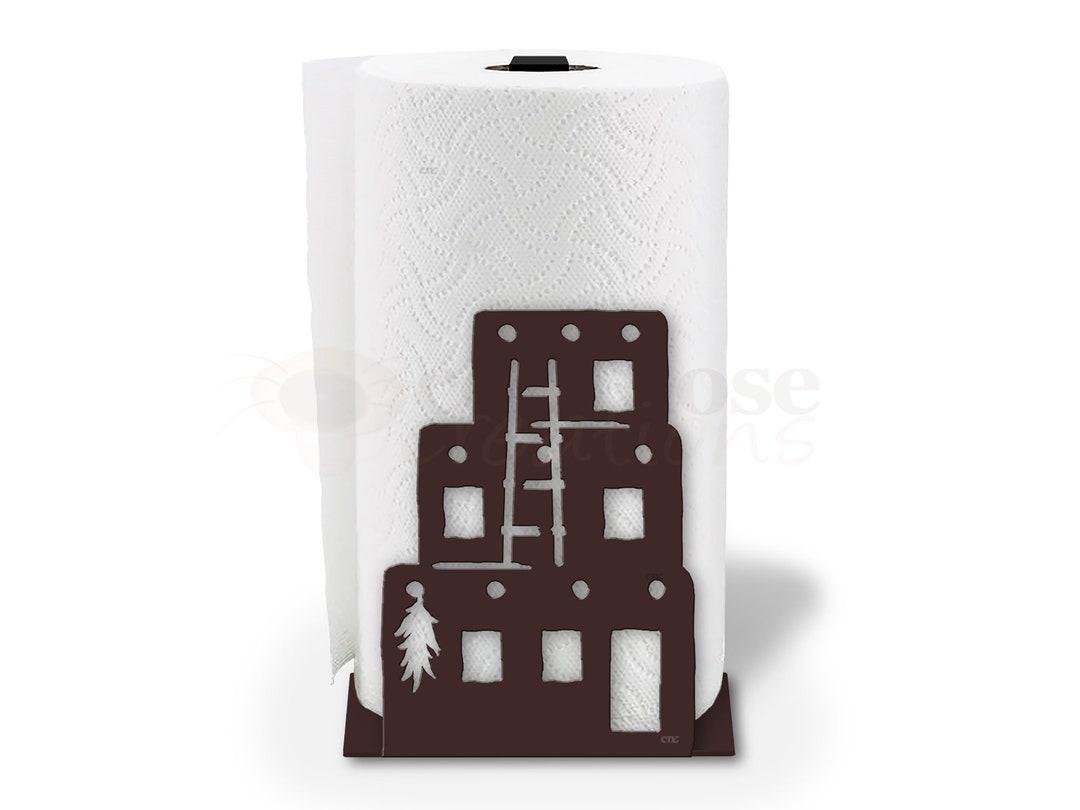 Southwest Pueblo Paper Towel Holder: Metal Countertop Decor, Made in ...