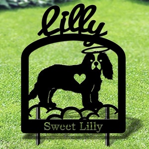 Cavalier King Charles Spaniel Custom Dog Memorial