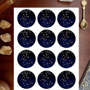 SAGITTARIUS CUPCAKE TOPPER printable, zodiac cupcake topper printable, printable astrology cupcake topper, printable zodiac party decoration