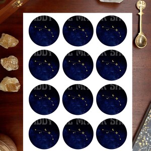 ARIES CUPCAKE TOPPER printable, zodiac cupcake topper printable, printable astrology cupcake topper, printable zodiac party decoration