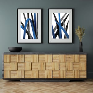 Moderne abstrakte Kunst, Kobaltblaue Wandkunst, Schlafzimmer Wandkunst, WohnzimmerKunst, Bürokunst, moderne abstrakte minimalistische Wandkunst