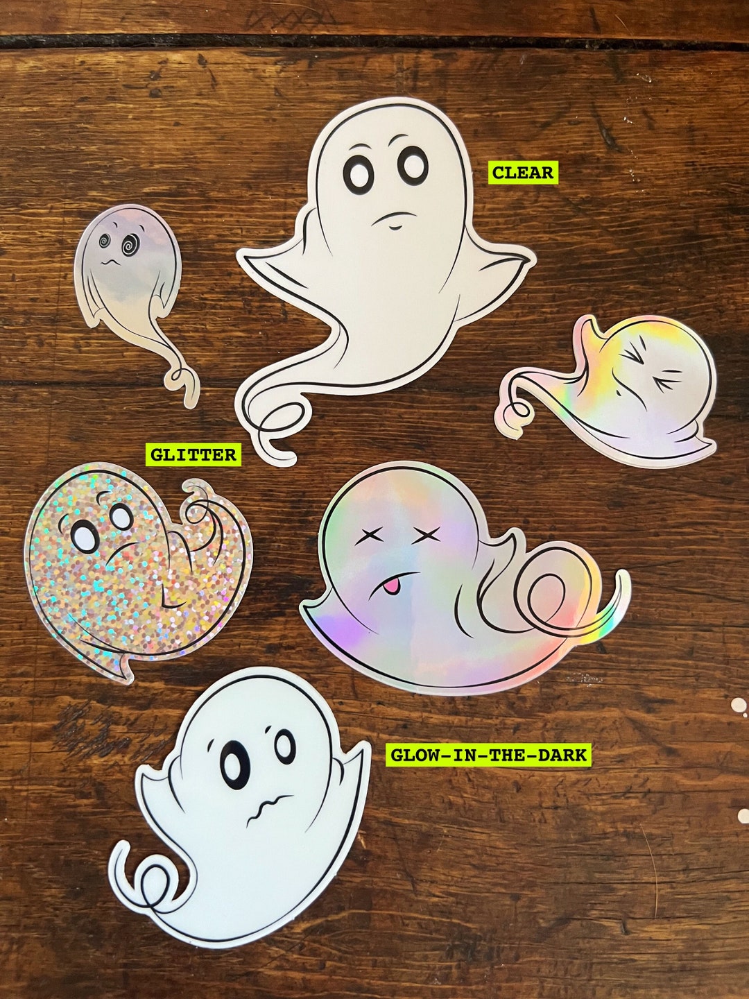 Ghost Sticker While Message Ghost Stickers - Etsy