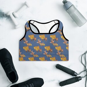 Tauchen Sie ein in Stil und Komfort mit Aquarell Goldfisch gepolsterten Sport-BH - Verbessern Sie Ihr Training in künstlerischer Mode!