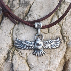 Hand made hammered  Sterling silver eagle in american indian native Navajo style