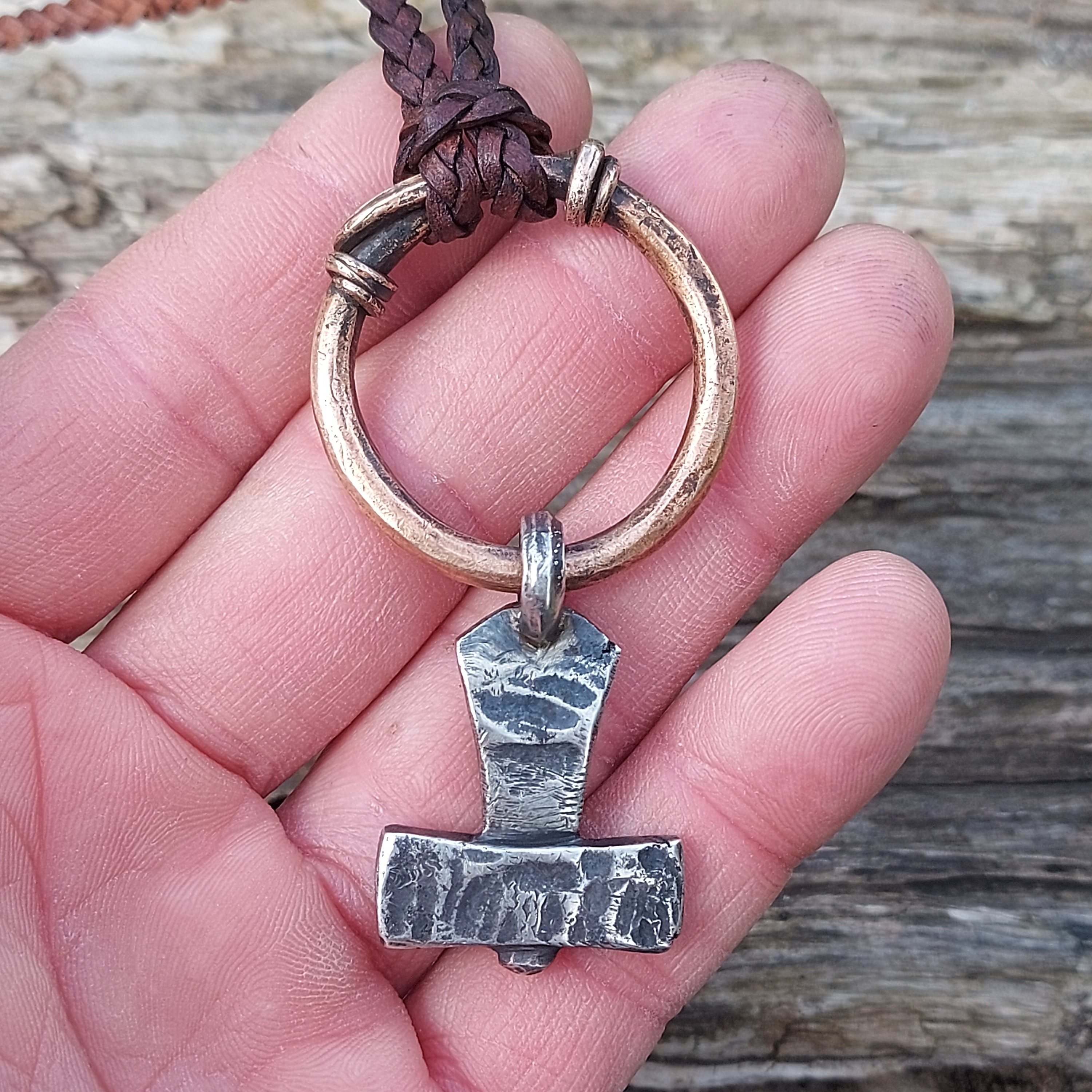 Double Sided Large Thor's Hammer Pendant Large Thor's Hammer