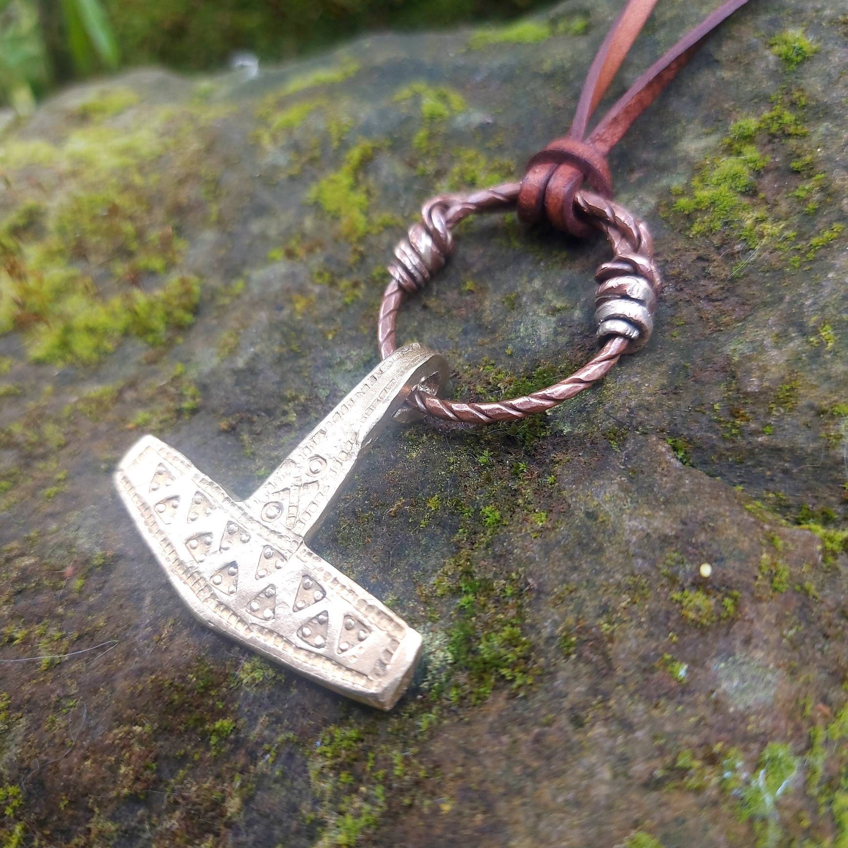Hand Forged Viking God Thor Hammer Mjolnir in Shiny Brass - Etsy